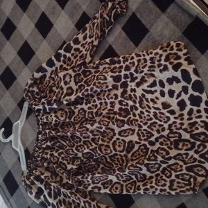 Leopard print sheer shirt